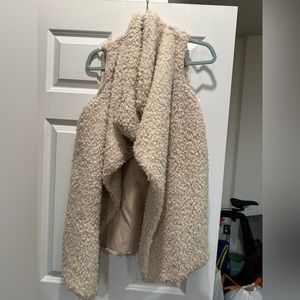 Cream bouclé vest